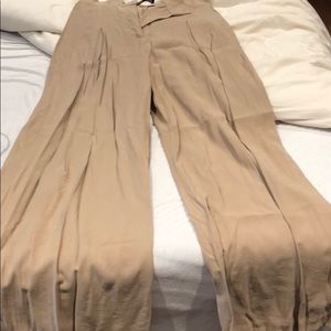 Flared tan pants